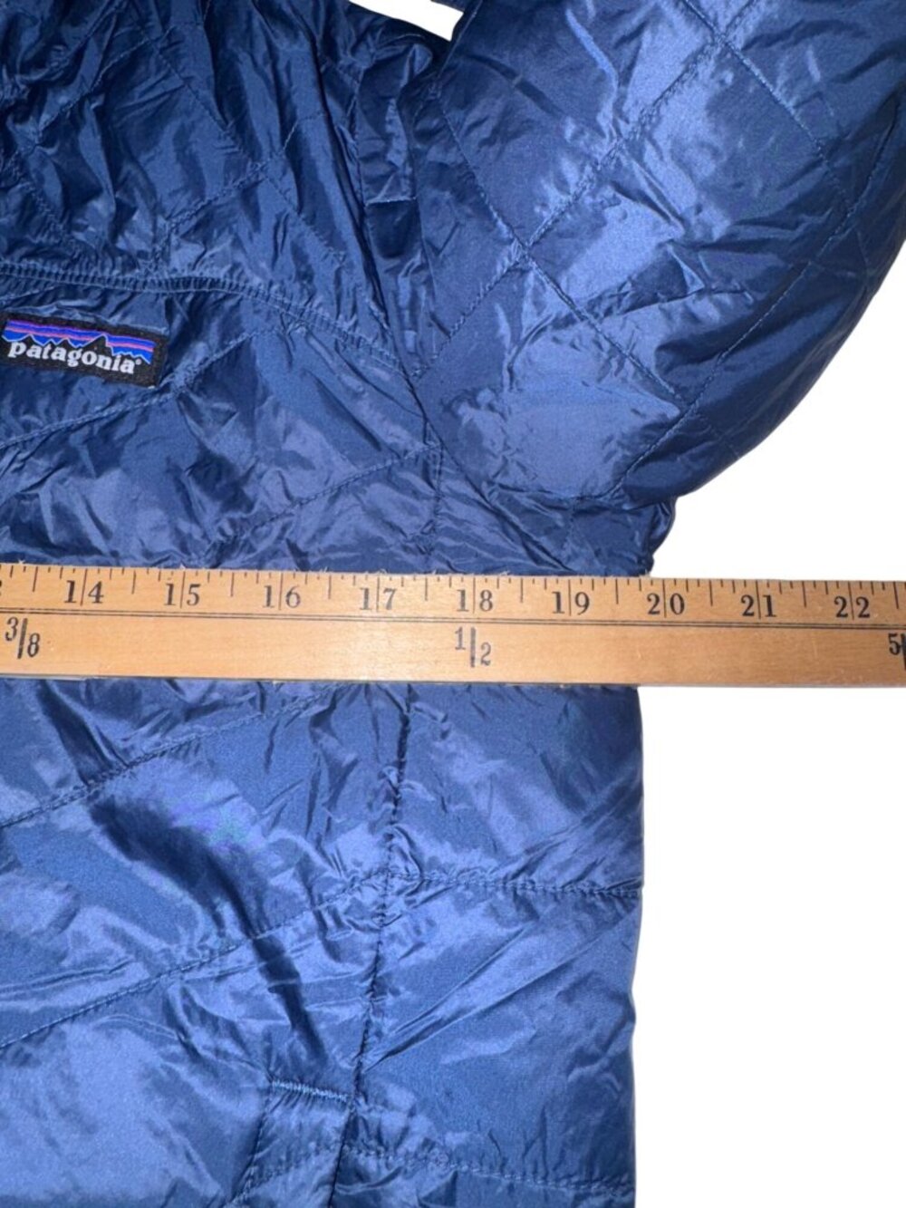 Patagonia Mens Blue Quilted Nylon Jacket M Lightweight Recycled Insulation - Picture 7 of 8